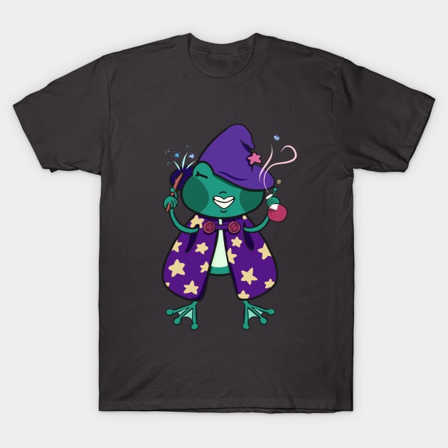 Frog Witch T-Shirt by daynamayday